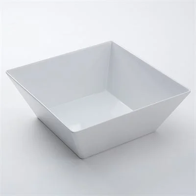 American Metalcraft Endurance 228 Oz Square Melamine Serving Bowl, White, 6 /Case