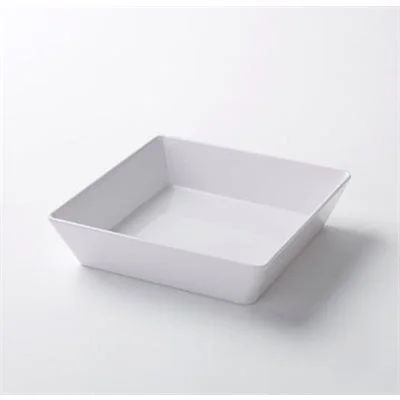 American Metalcraft Endurance 36 Oz Square Shallow Melamine Serving Bowl, White, 16 /Case