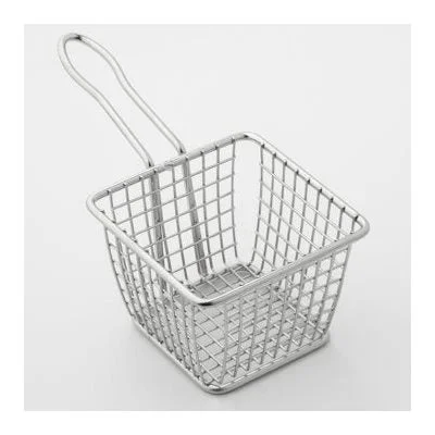 American Metalcraft Mini Square Stainless Steel Fry Basket Server