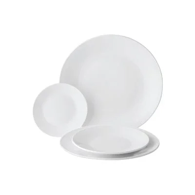 Anton Black 12" Coupe Plate, White  6 /Case