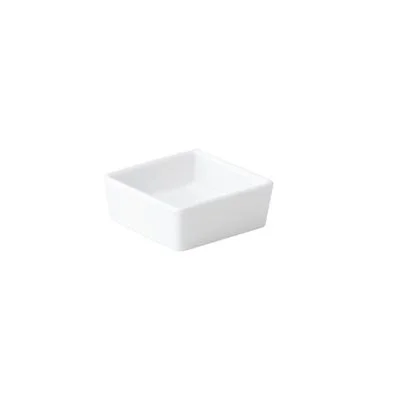 Anton Black 2 Oz Square Ramekin, White, 6 /Case