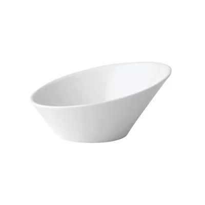 Anton Black 8.25" Bevel Bowl, White  6 /Case