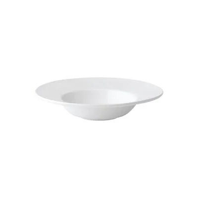 Anton Black 9.5" Deep Winged Pasta Plate, White  6 /Case