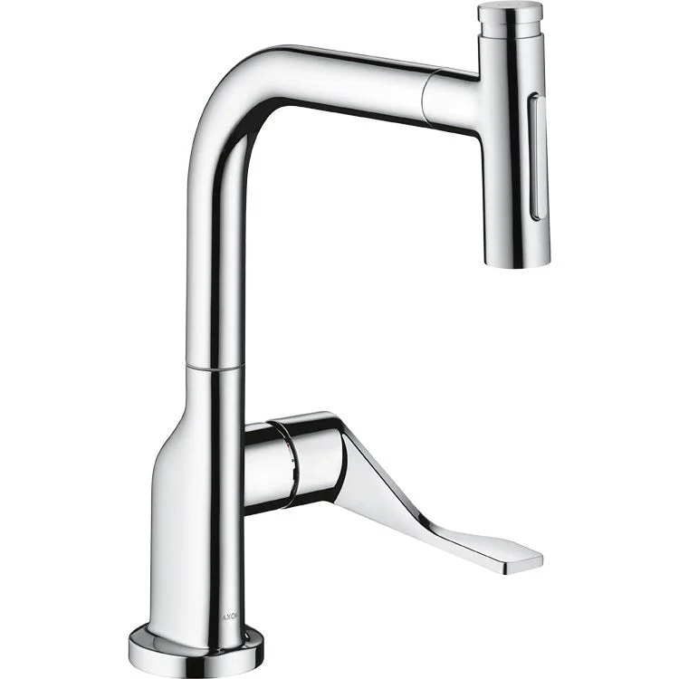 Kitchen Faucet Citterio Select On/Off Push Button sBox 1 Lever ADA Chrome 150 Degree Swivel 1 Hole Brass 1.75 Gallons per Minute