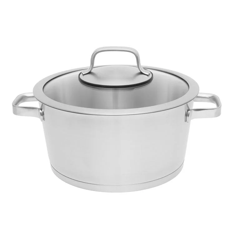 Manhattan 8.8-Quart 11" 18/10 Stainless Steel Covered Stockpot