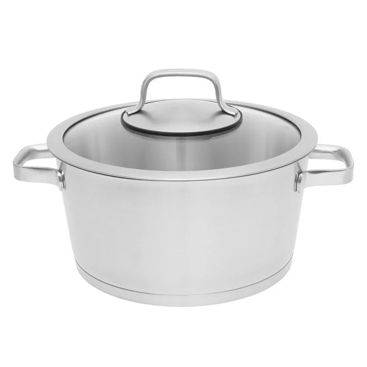 Manhattan 5.2-Quart 9.5" 18/10 Stainless Steel Covered Stockpot