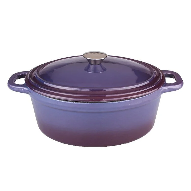 Neo 8-Quart Cast Iron Oval Covered Casserole Dish