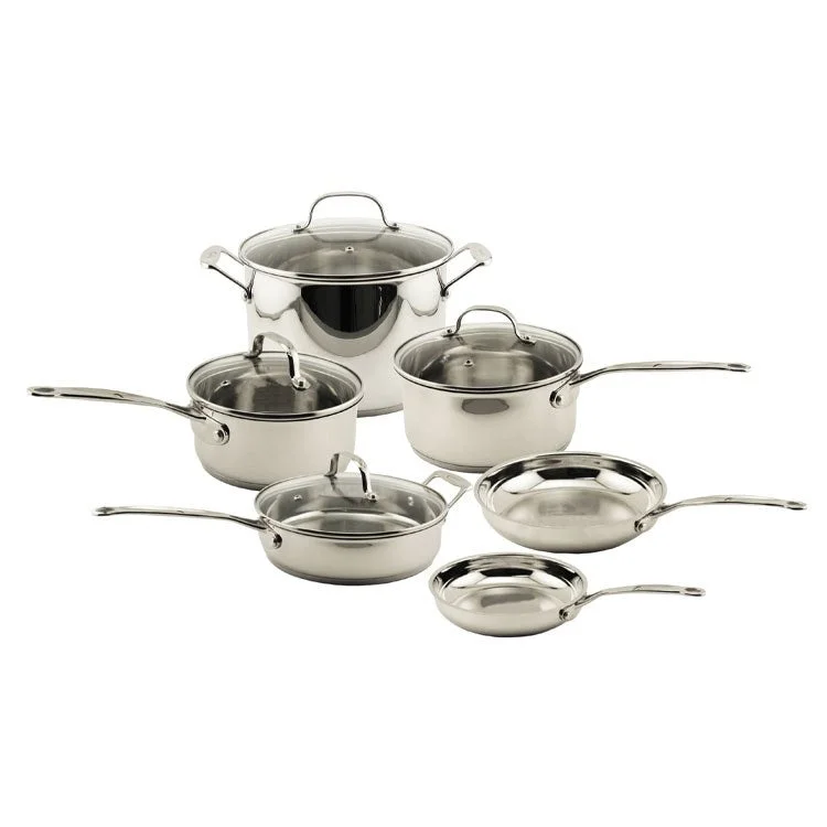 EarthChef 18/10 Stainless Steel Copper Clad Cookware 10-Piece Set