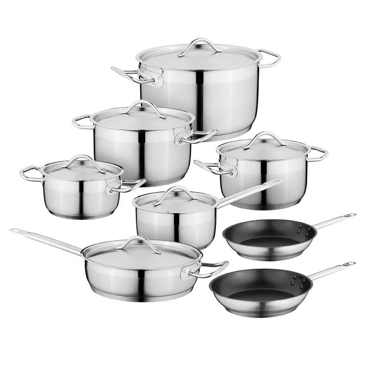 Essentials Hotel 18/10 Stainless Steel Cookware 14-Piece Set