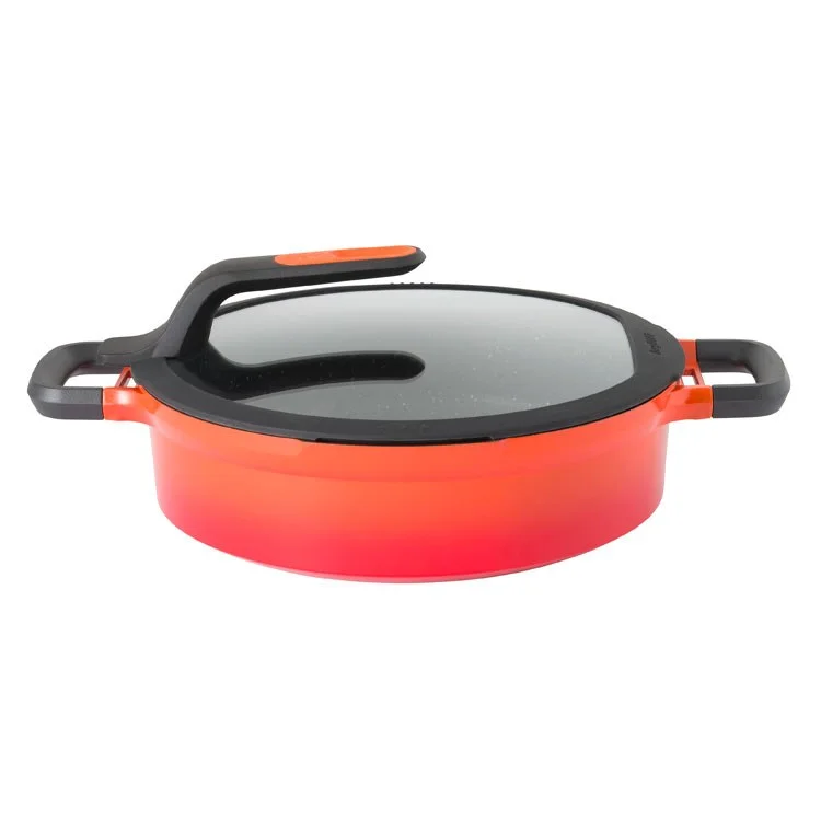 Gem 11" Cast Aluminum Non-Stick Covered Two-Handle Saute Pan