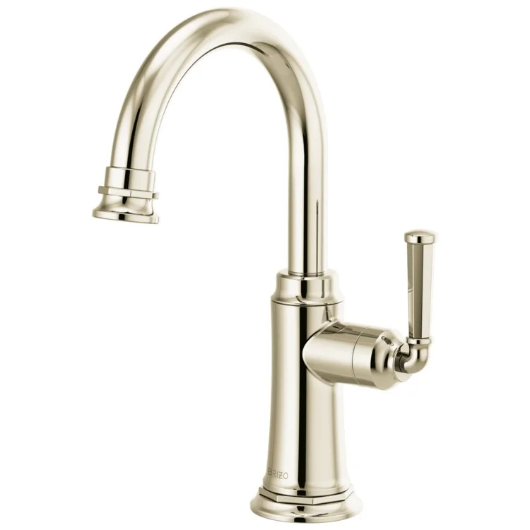 Beverage Faucet Rook Cold Water 1 Lever ADA Brilliance Polished Nickel 360 Degree Swivel