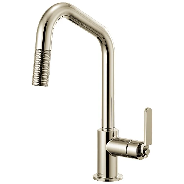 Litze Single Handle Pull Down Faucet with Angled Spout/Industrial Handle