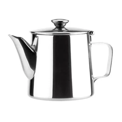 Browne 12 Oz Teapot with Strainer, Stainless Steel