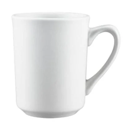 Browne 8.5 Oz Palm Ceramic Mug, White, 12 /Case