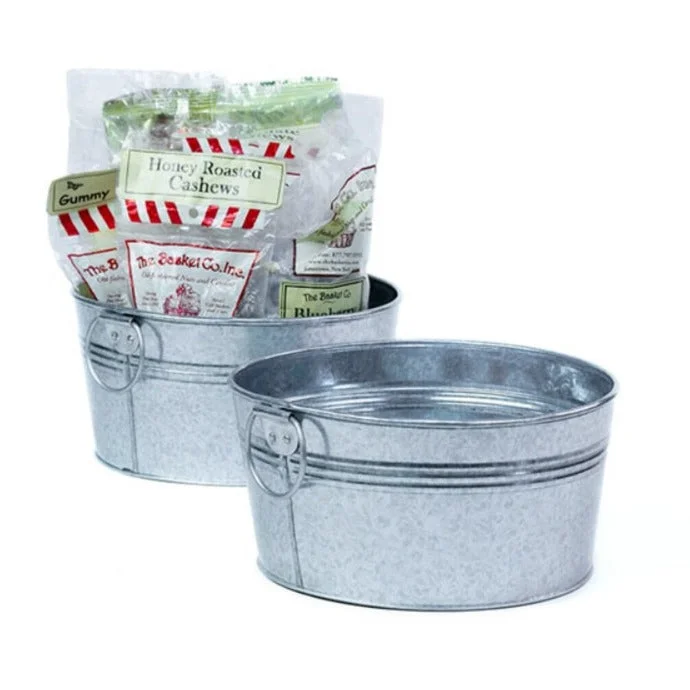 Buhi Imports 8" Round Galvanized Tub