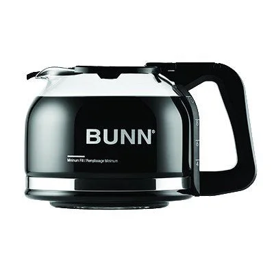 Bunn 1.9 Litre Drip Free Glass Decanter, Black Handle