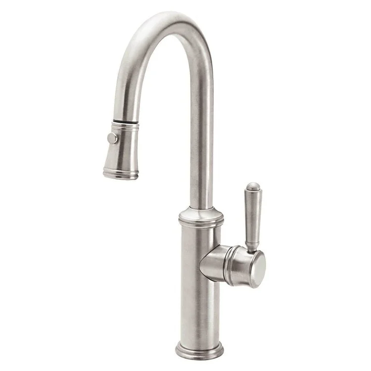 Bar Faucet Davoli Prep 1 33 Series Lever ADA Satin Nickel Pull-Down 1.8 Gallons per Minute