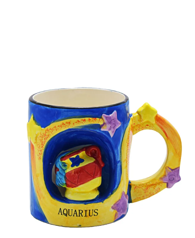 Kitchen Life Star Sign Aquarius Mug 300ML - Blue