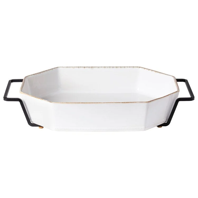 Luzia 14" Octagonal Baker with Metallic Holder