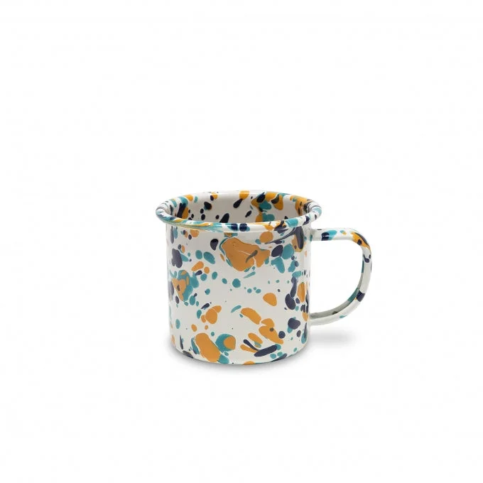 Crow Canyon - Enamelware Splatter Mug, Bermuda Buttercup