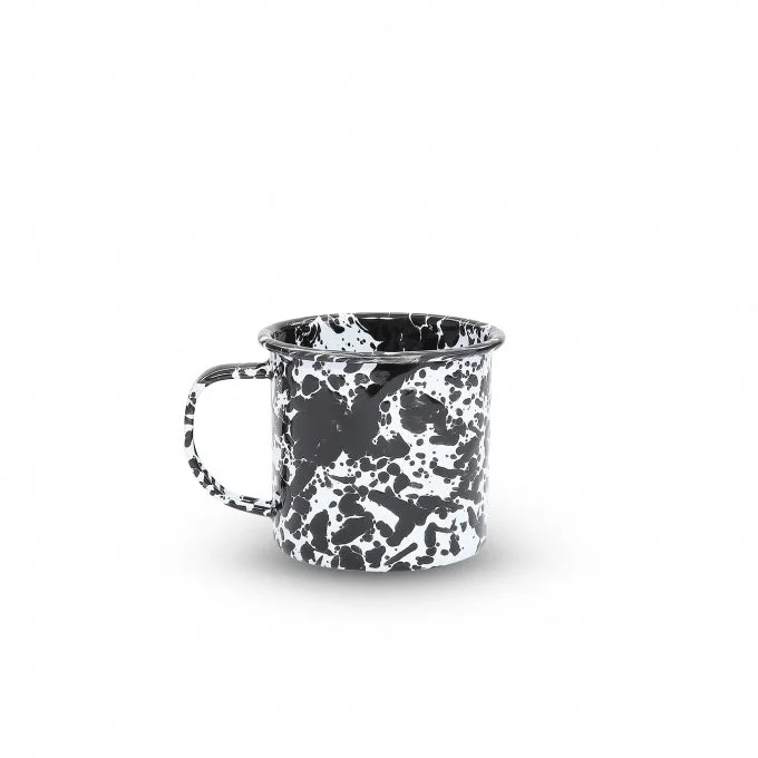 Crow Canyon - Large Enamelware Splatter Mug, Black