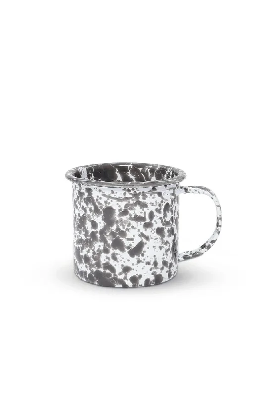 Crow Canyon - Large Enamelware Splatter Mug, Gray