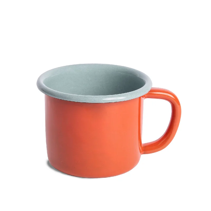 Crow Canyon - The Get Out Enamel Mug, Tomato & Smoke Blue