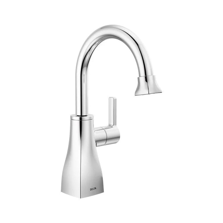 Beverage Faucet Contemporary Square Cold Water Only with Air Gap 1 Lever ADA Chrome