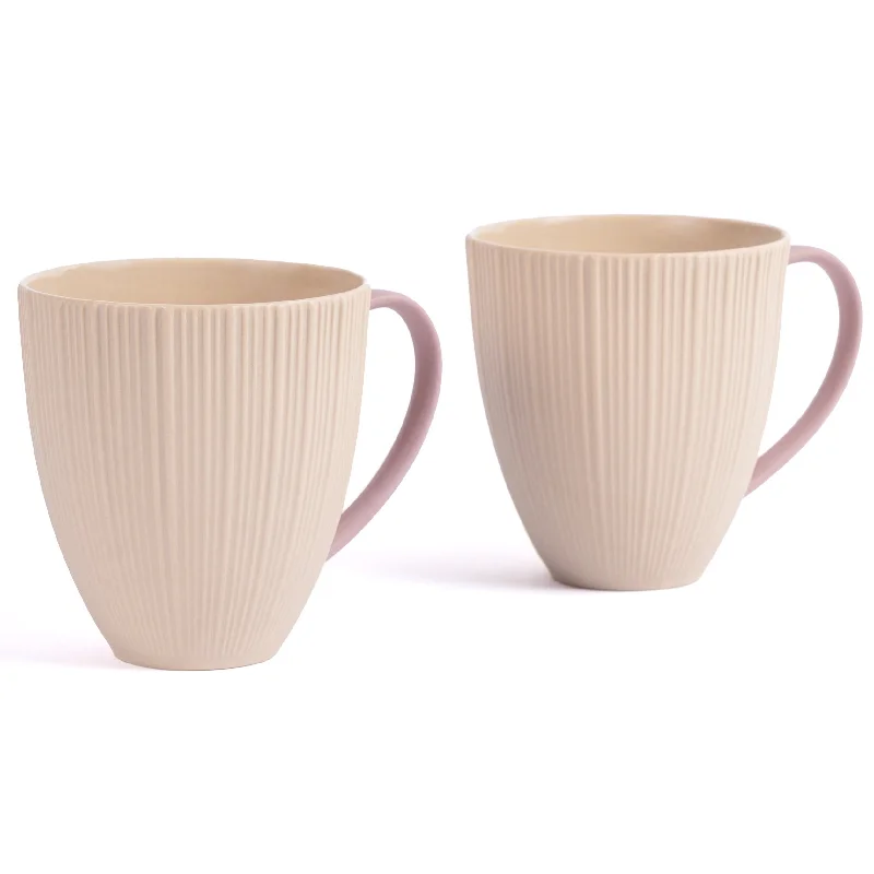 Elegance Kate Mug Crafted In Magnesium Porcelain Set of 2 By Rena