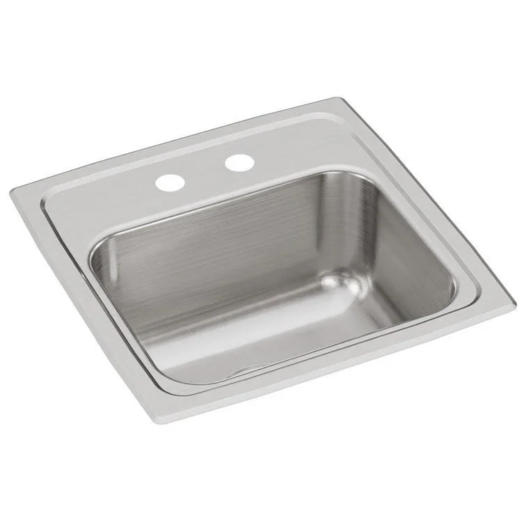 Hospitality Sink 15 x 15 Inch Single Bowl 2 Hole Drain Size 3-1/2 Inch Bowl Dimension 12 x 9-1/4 x 7 Inch