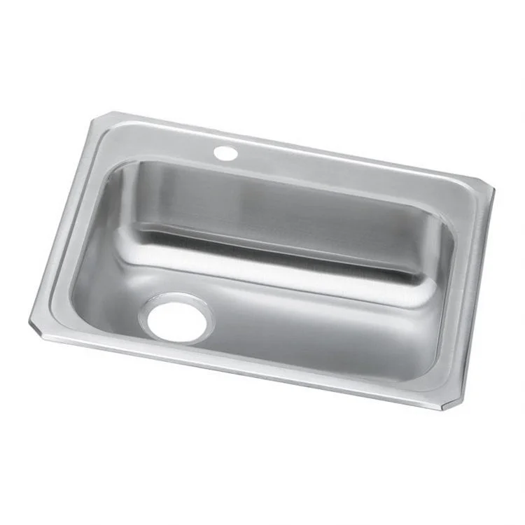 Celebrity 25" Single Bowl Stainless Steel Drop-In Kitchen Sink with 1 Hole/Left Drain