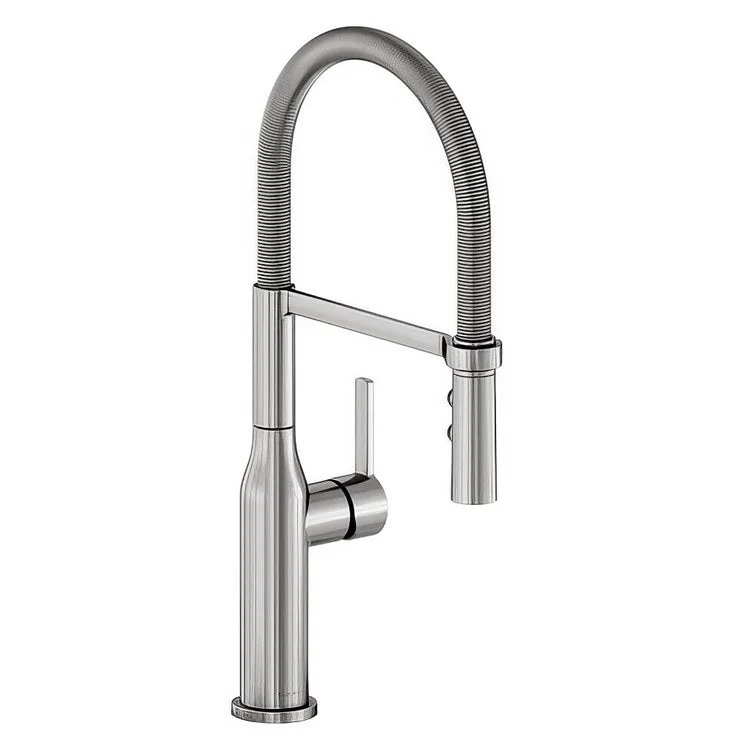 Kitchen Faucet Avado Deck Mount 1 Forward Only Lever ADA Lustrous Steel Semi-Pro 1 Hole Spout Height 20-1/16 Inch