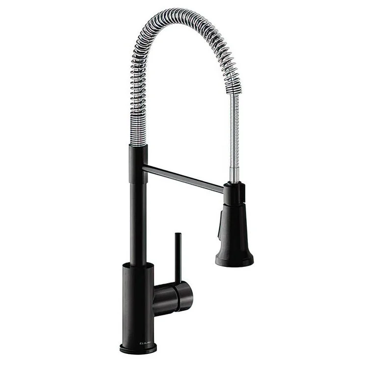 Kitchen Faucet Avado Deck Mount 1 Lever ADA Matte Black/Chrome Semi-Pro 1 Hole Spout Height 21-11/16 Inch