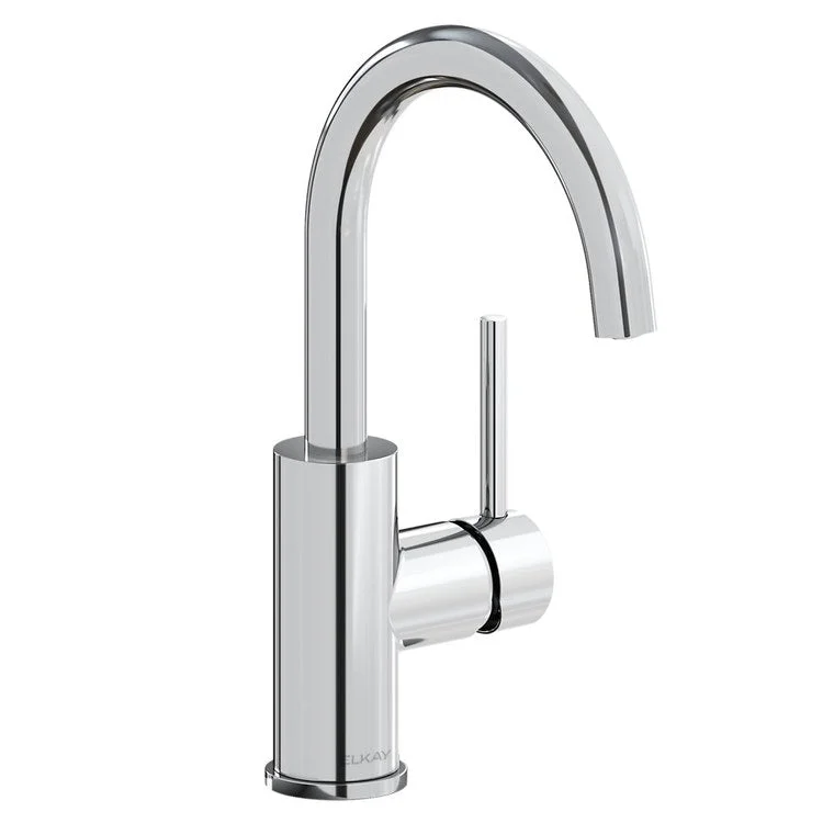 Bar Faucet Avado Deck Mount 1 Lever ADA Lustrous Steel Spout Type Gooseneck