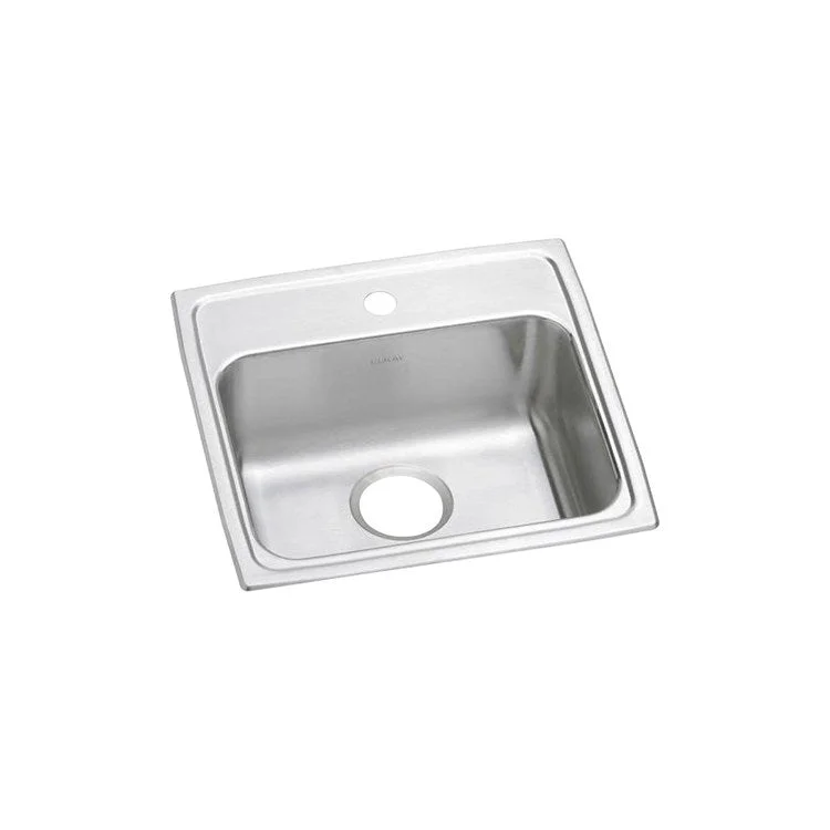 Lustertone Classic 19-1/2" Single Bowl ADA Stainless Steel Drop-In Kitchen Sink with 1 Hole