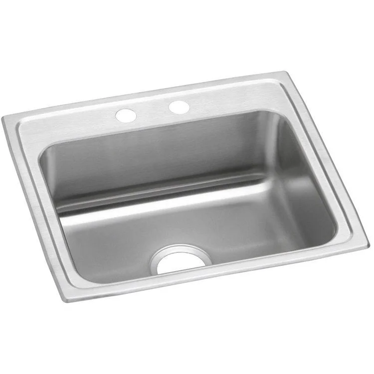 Celebrity 22" Single Bowl Stainless Steel Drop-In Kitchen Sink with 2 Holes