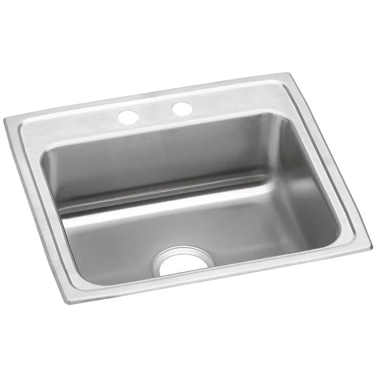 Celebrity 25" Single Bowl Stainless Steel Drop-In Kitchen Sink with 2 Holes