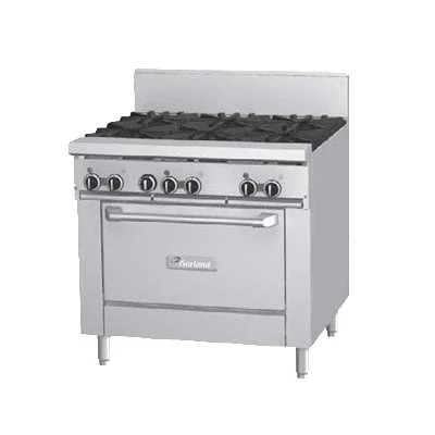 Garland GF Starfire 36" Range with 6 Burners & Standard Oven Natural Gas 194,000 BTU