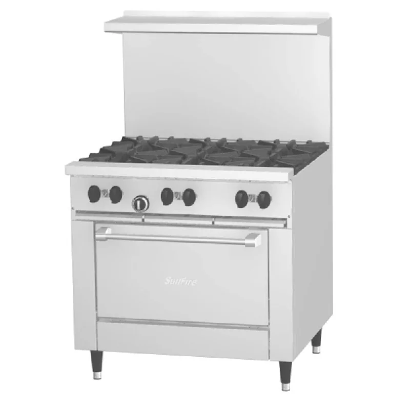 Garland SunFire 36" Range with 6 Burners & Standard Oven 236,000 BTU