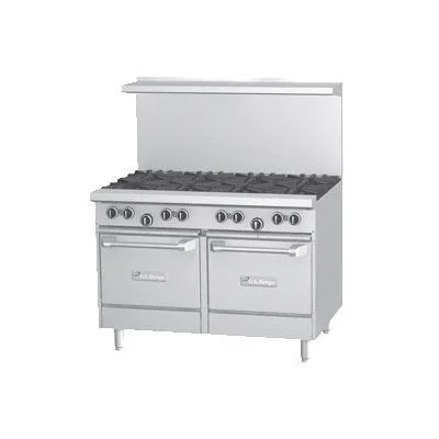 Garland U series 48" Range with 8 Burners & 2 Space Saver Ovens Natural Gas 320,000 BTU