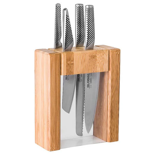 Global Teikoku 5 Piece Knife Block Set