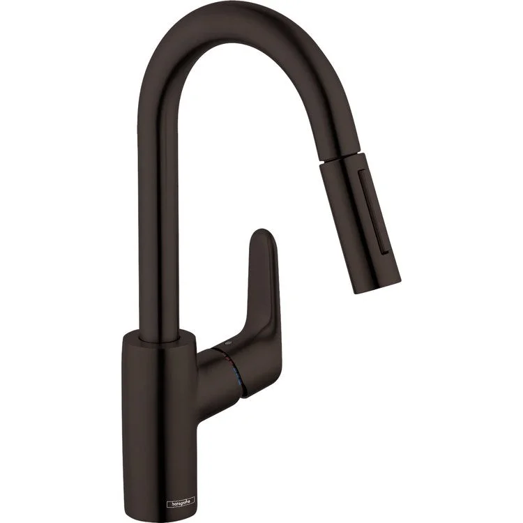 Kitchen Faucet Focus Prep 1 Lever ADA Matte Black Pull Down 2 Function 150 Degree Swivel 1.75 Gallons per Minute