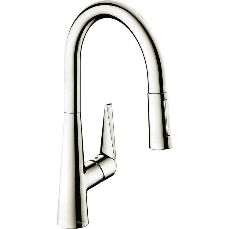 Kitchen Faucet Talis S 1 Lever ADA Polished Nickel Pull Down 2 Function High Arc 150 Degree Swivel 1.75 Gallons per Minute