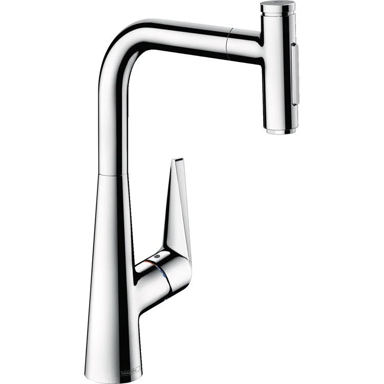 Kitchen Faucet Talis S sBox 1 Lever ADA Chrome Pull Down 2 Function High Arc Swivel 1.75 Gallons per Minute