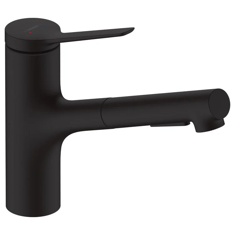 Kitchen Faucet Zesis 1 Lever Matte Black 2 Function 150 Degree Swivel 1.75 Gallons per Minute