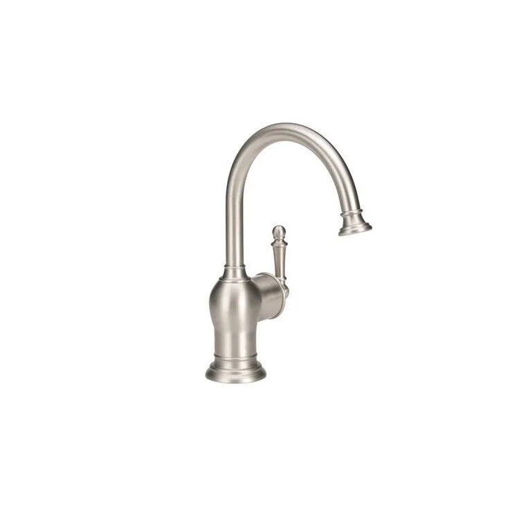 Cold Water Dispenser Iris Filtered Faucet 1 Lever 1 Hole Satin Nickel Swivel 0.75 Gallons per Minute