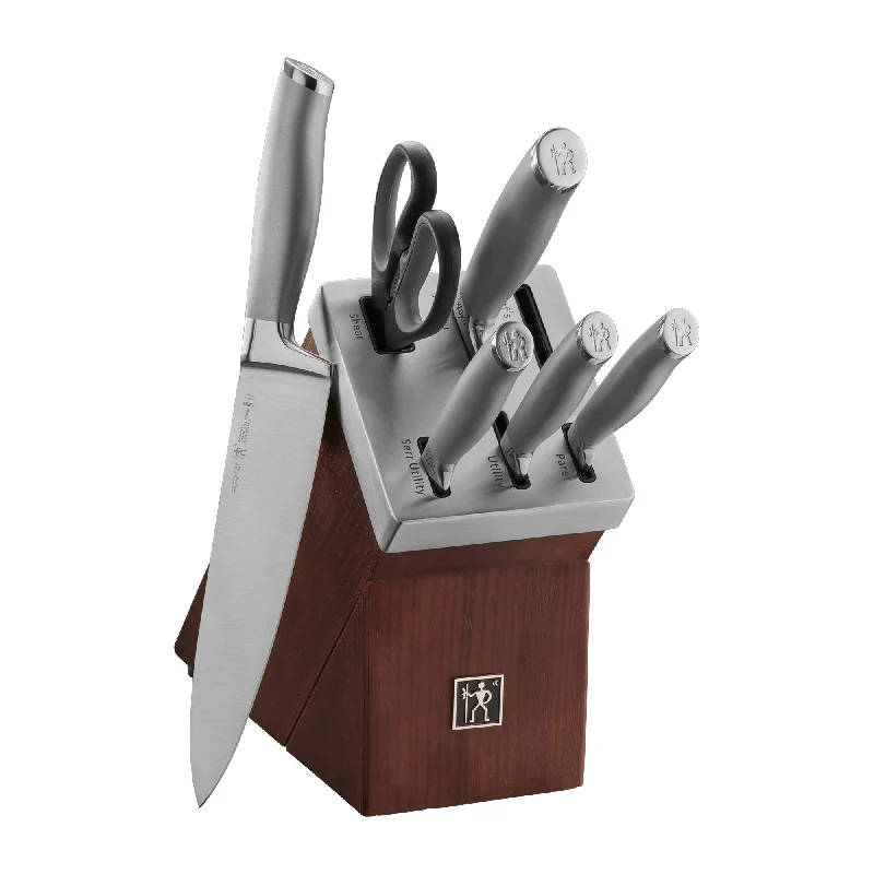 J.A. Henckels International Modernist 7pc Self-Sharpening Knife Block Set