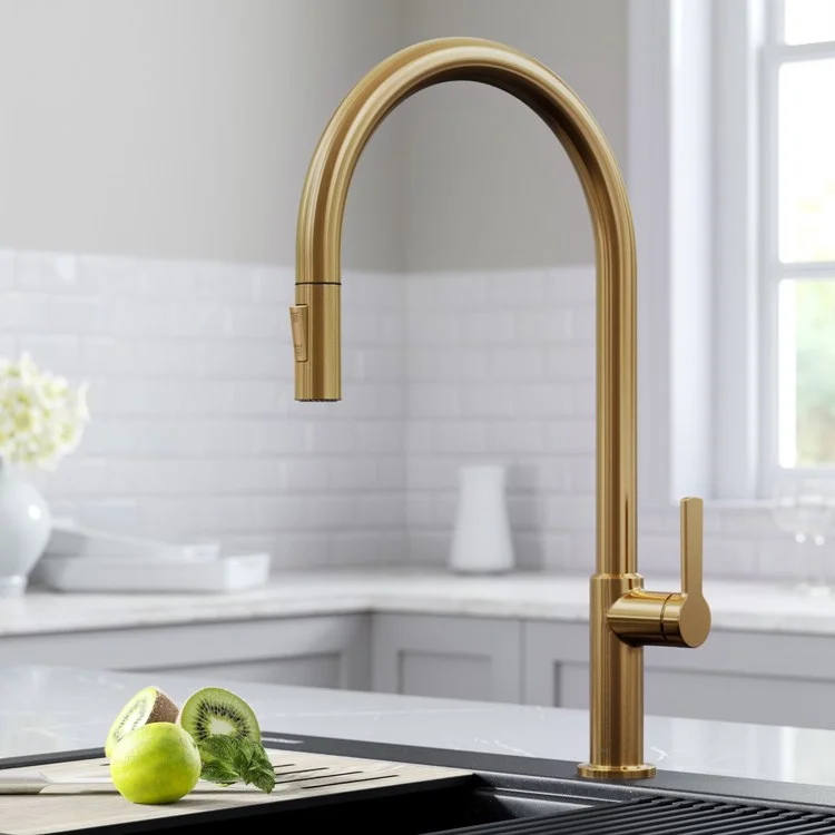 Oletto High-Arc Single Handle Pull Down Kitchen Faucet