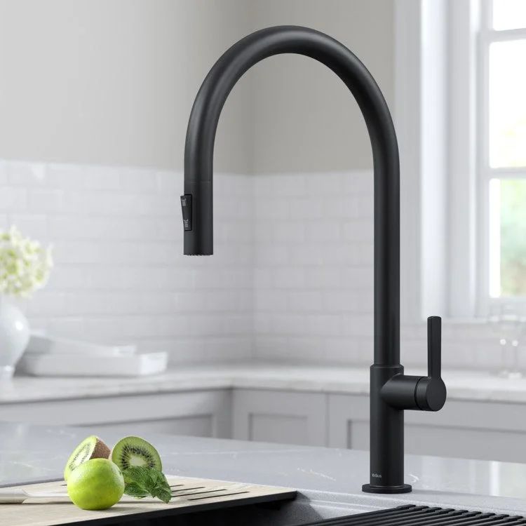 Oletto High-Arc Single Handle Pull Down Kitchen Faucet