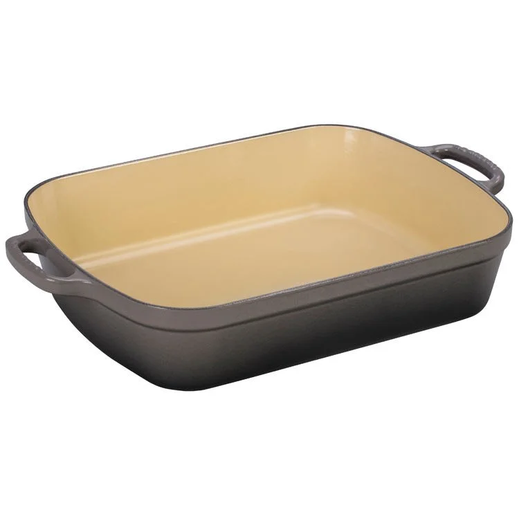 Signature 5.25-Quart Cast Iron Rectangular Roaster - Oyster